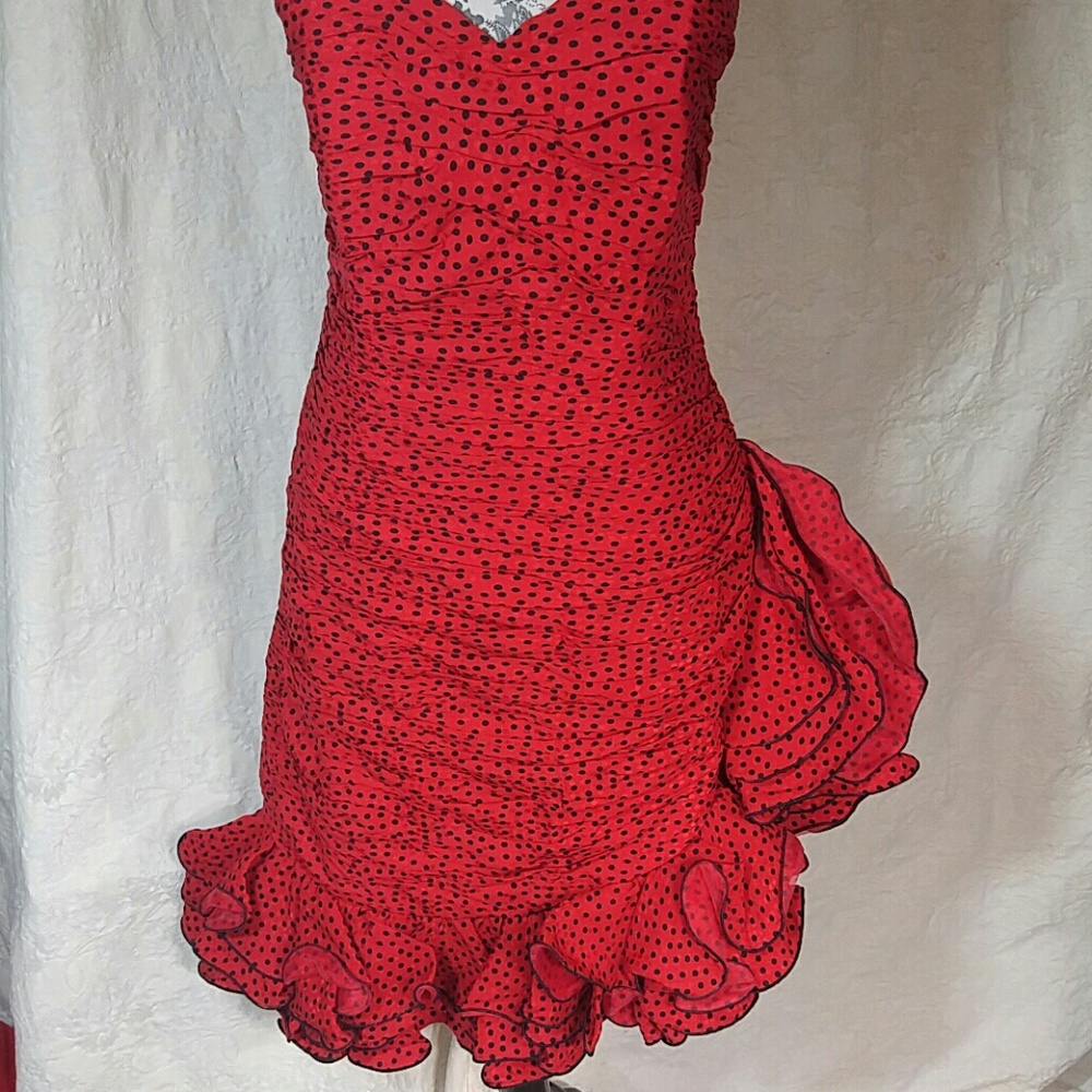 Vintage Polka Dot Salsa Party Dress Halloween Must